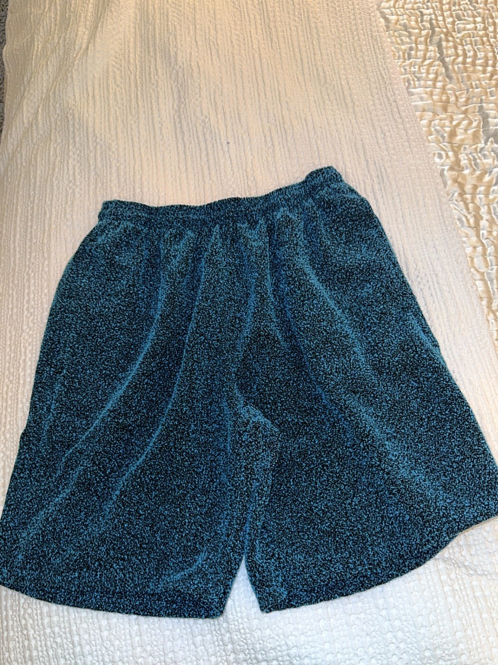 AMBSN Men’s Blue Speckled Terry Cloth Shorts Size Medium Made in USA